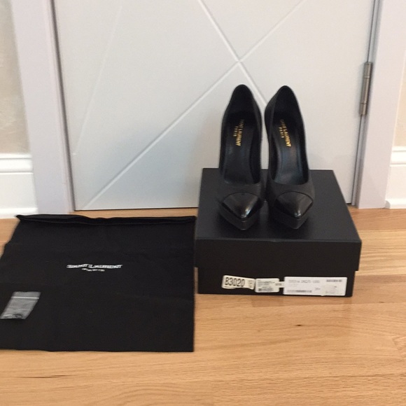 YSL authentic pumps black with patent toe EUR 39.5 - Picture 2 of 8
